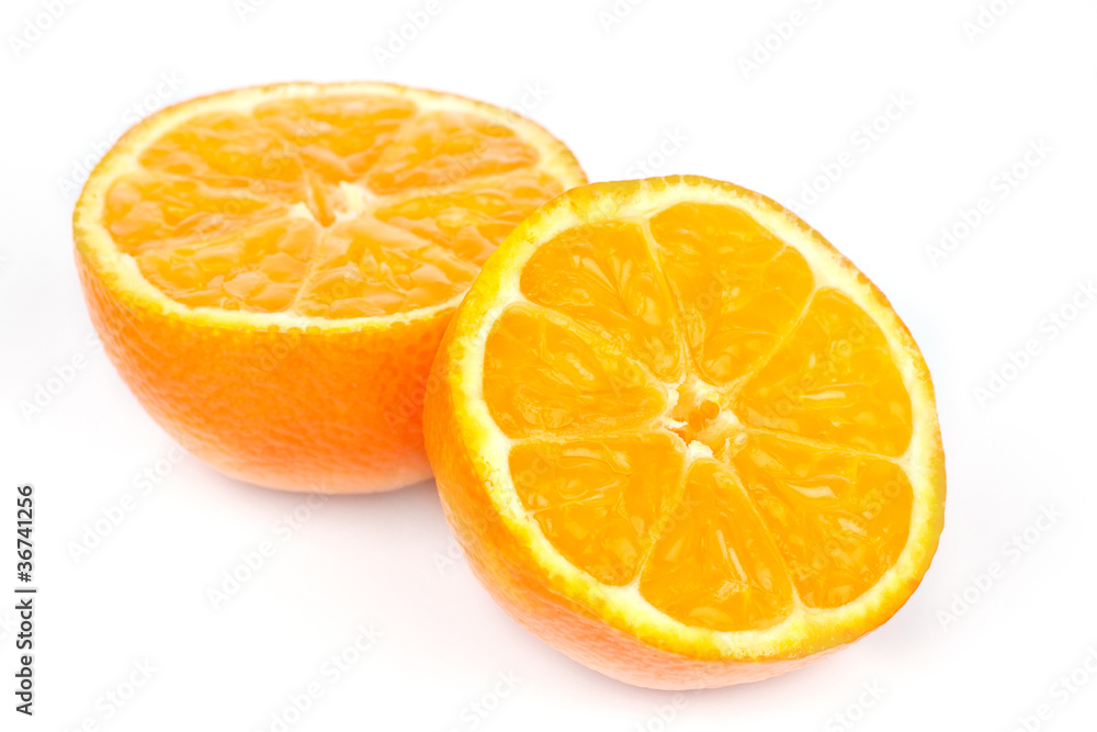 Clementine on white background Clementine on white background