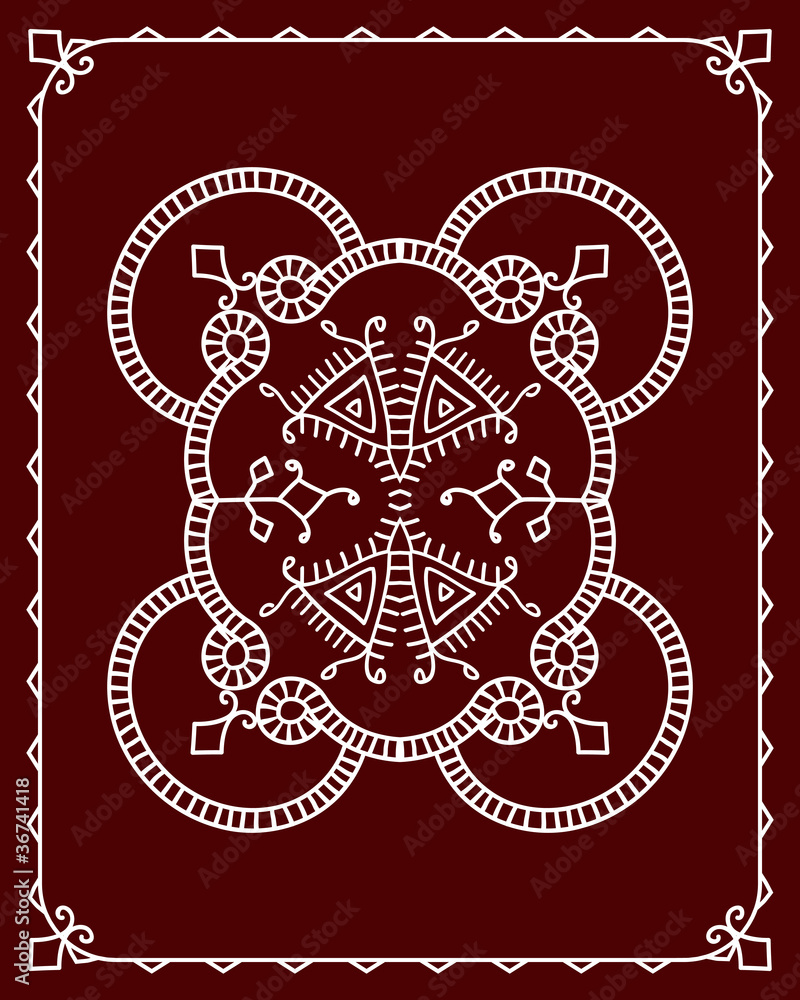 Folk Motif Design wall painting Folk Motif Design wall painting