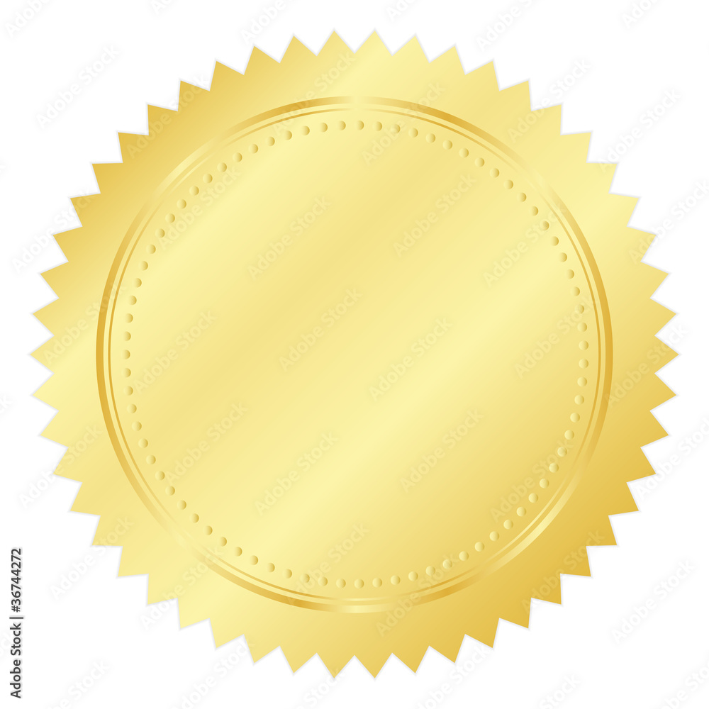 Vector illustration of gold seal Vector illustration of gold seal