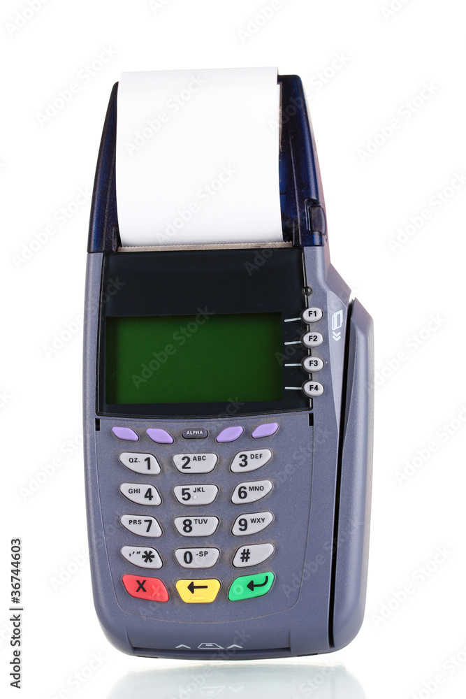 bank terminal isolated on white bank terminal isolated on white
