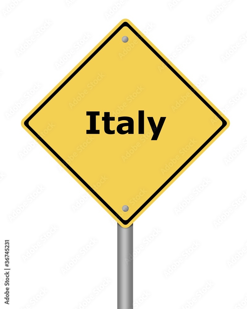 Warning Sign Italy