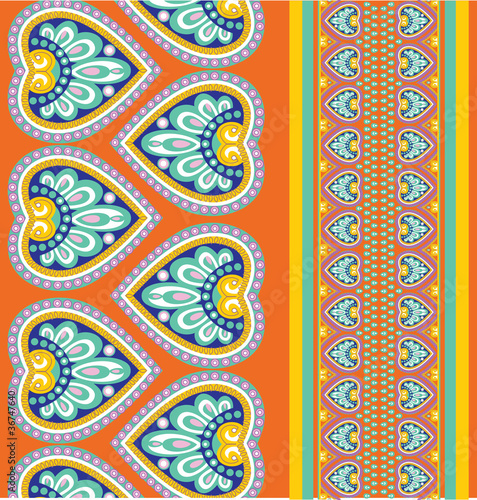 Seamless pattern with ethno motives