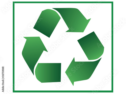 Green recycle symbol