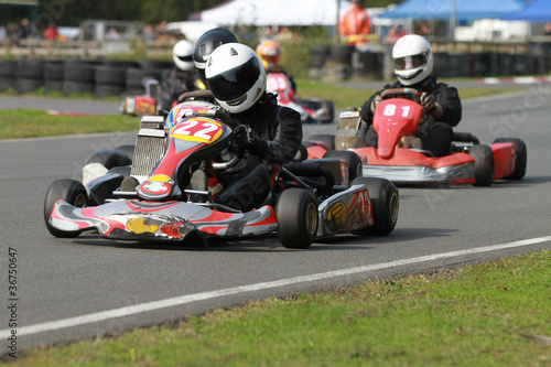Line of racing go karts © Nicky Rhodes