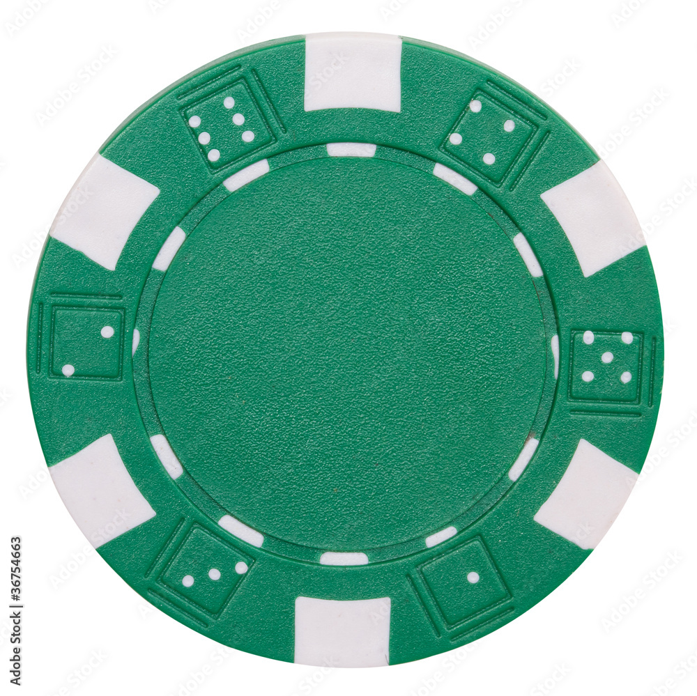 Fototapeta premium green poker chip