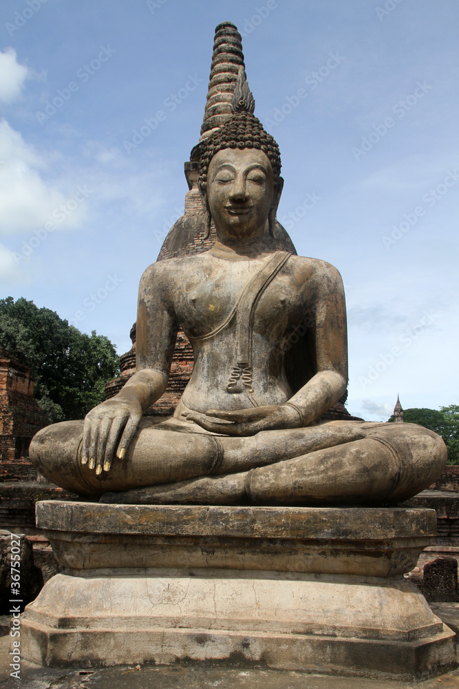 Buddha and ruins