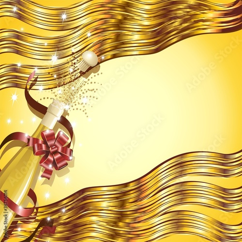 Festa Capodanno Bottiglia Spumante-Party Bottle Background