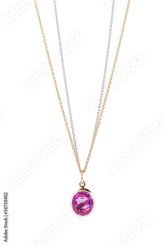 Pink sapphire necklace.