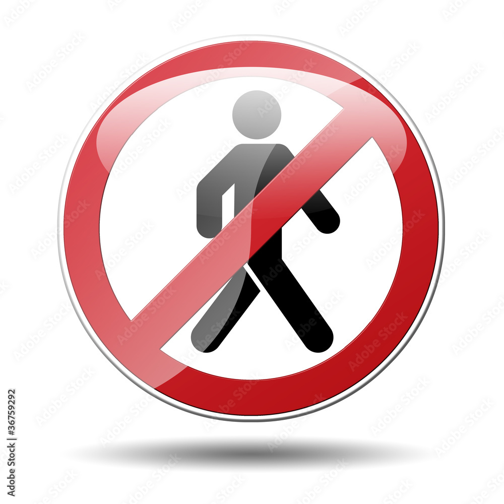 Señal prohibido el paso Stock Illustration | Adobe Stock