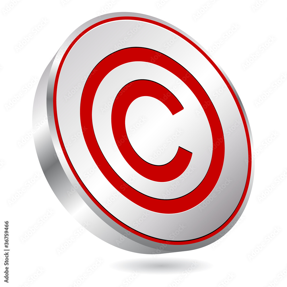 Fototapeta premium Copyright button