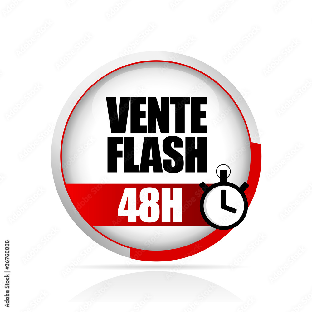 bouton vente flash 48 heures Stock Vector