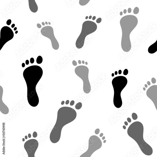 Stylized gray footprints