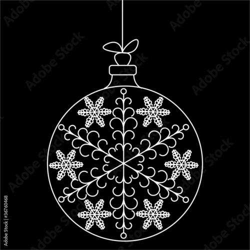 black christmas ball