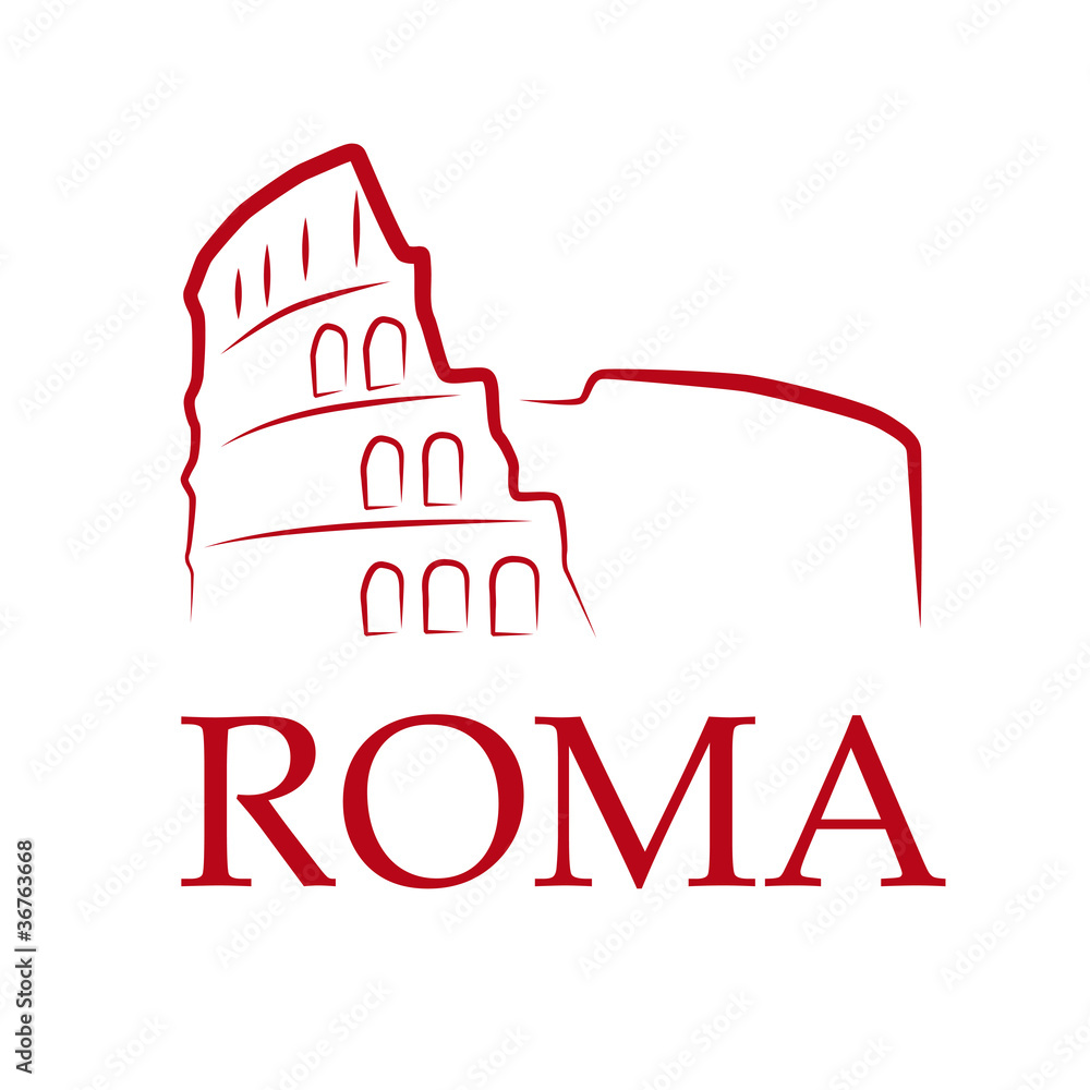 Fototapeta premium Rysunek Logo Roma # Vector