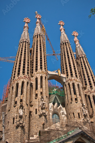 La Sagrada Familia - the impressive cathedral designed by Gaudi