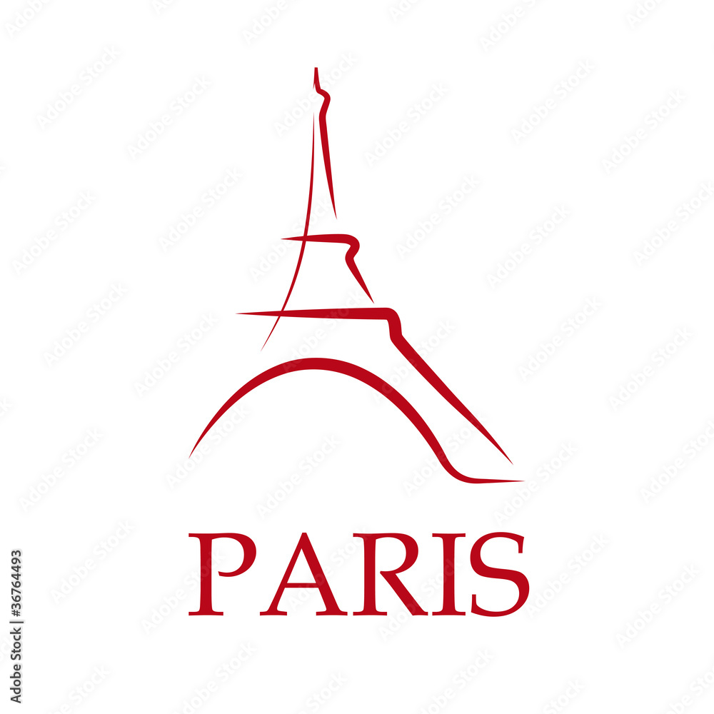 Naklejka premium Drawing Logo Paris # Vector