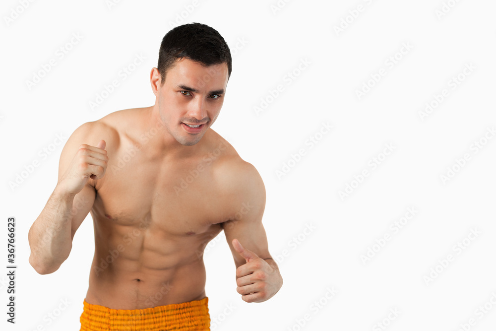 Fototapeta premium Young martial arts fighter