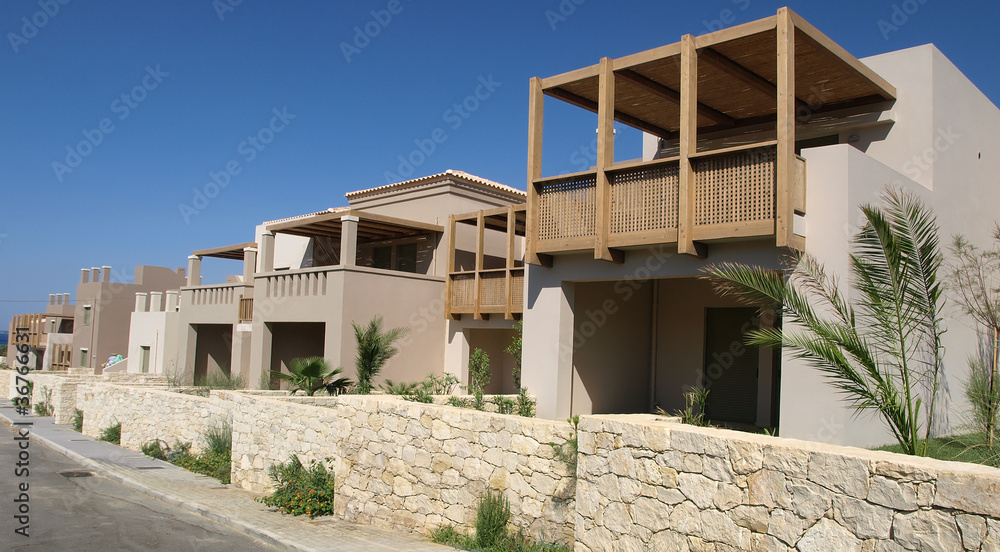 Single family housing development in Greece