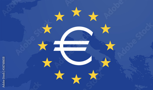 Europaflagge *** Euro EU-Sternenbanner Karte