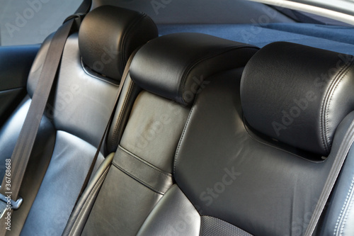 Leather back car seats © George Dolgikh