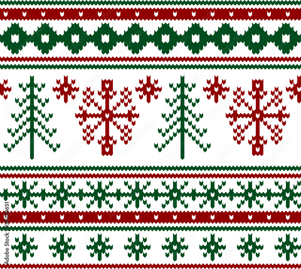 Seamless knitted christmas pattern, vector Seamless knitted christmas pattern, vector