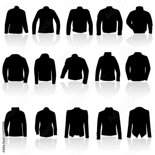 jacket for man and women in black silhouette