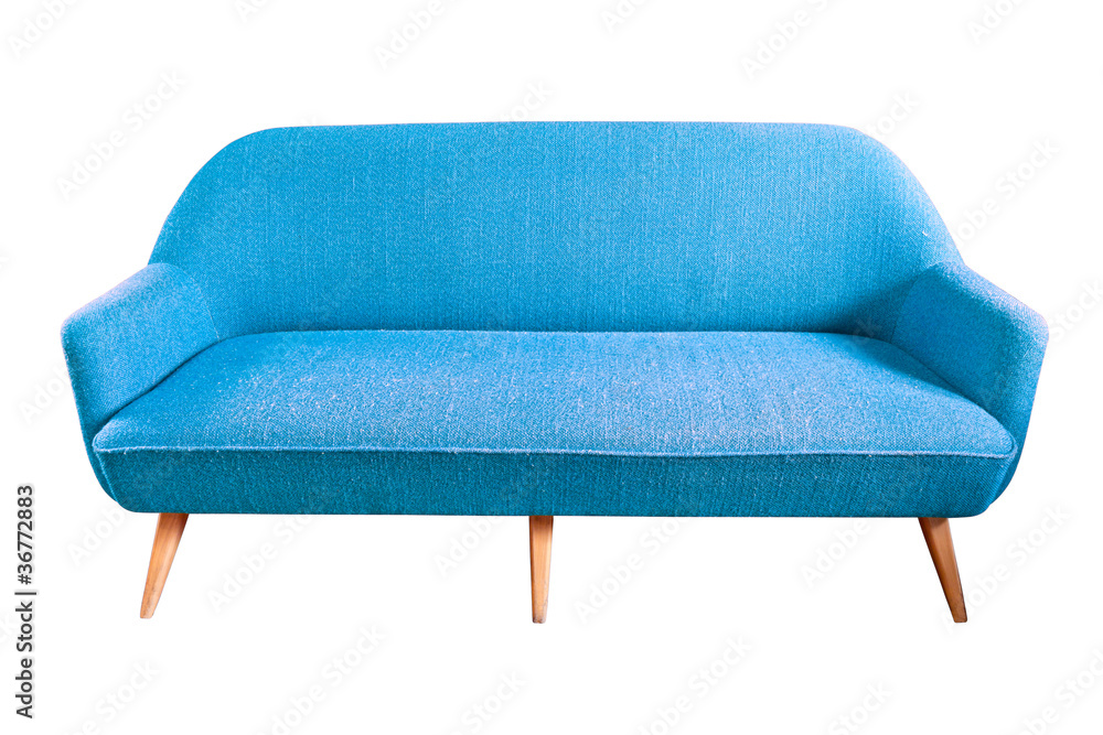 blue sofa isolated with clipping path blue sofa isolated with clipping path
