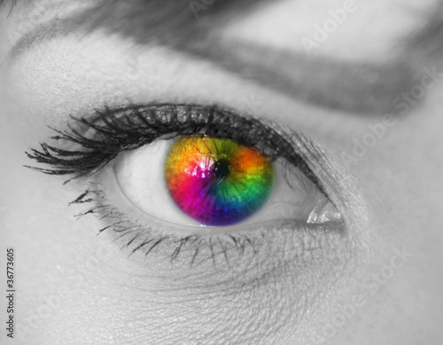 Beautiful colorful woman eye