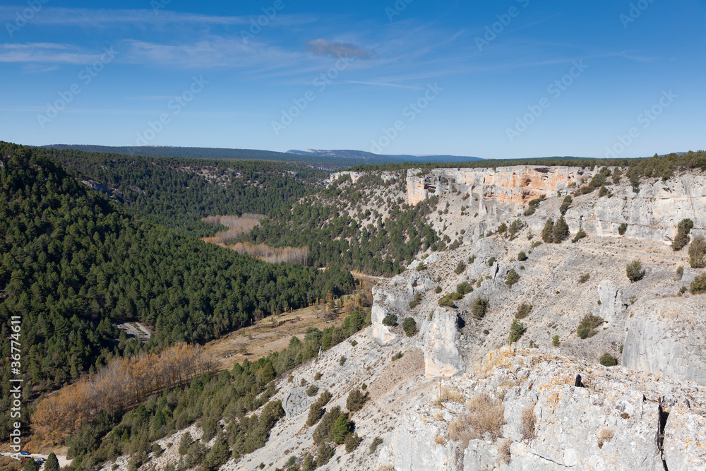 Otoño en el Cañon del Río Lobos, Soria, Castilla y León, Esp