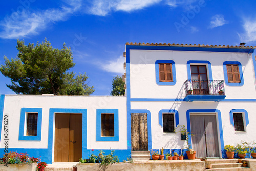 Ibiza white house in Sant Miquel del Balansat photo