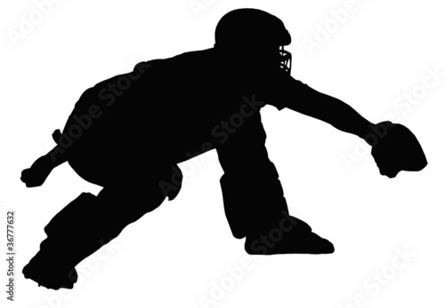 Baseball Catcher Awaiting Delivery