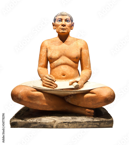Photos Egyptian scribe's sculpture isolated with clipping path