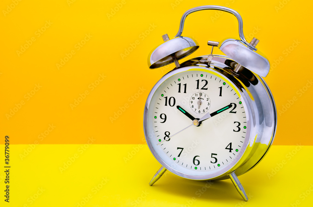 Alarm Clock - Orange and yellow background Alarm Clock - Orange and yellow background