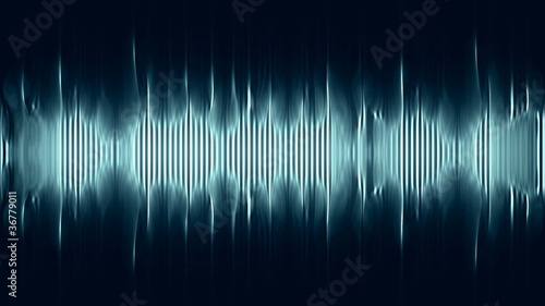 distorted audio waves
