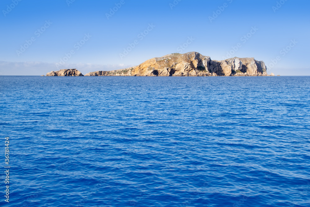 Ibiza Esparto island from a boat view Ibiza Esparto island from a boat view