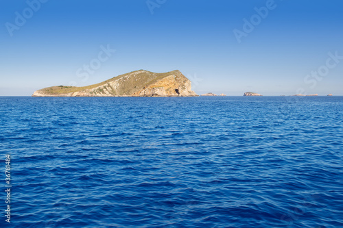 Ibiza Esparto island from a boat view © lunamarina