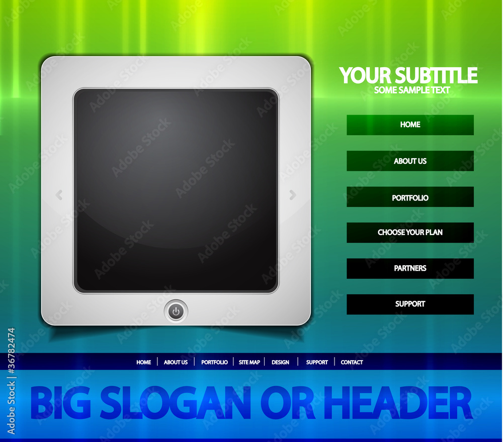 Tablet web page Tablet web page