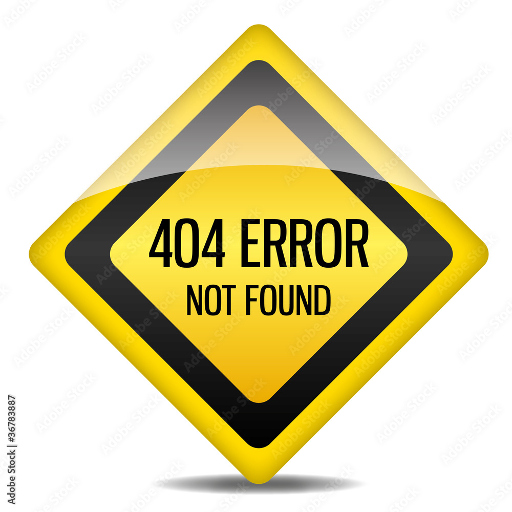 Achtung Warnung Schild 404 Error not found Achtung Warnung Schild 404 Error not found