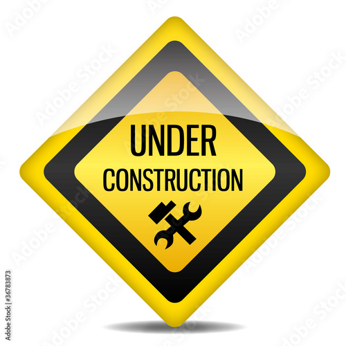Achtung Warnung Schild Under Construction Werkzeug