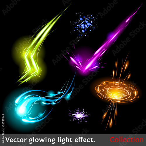 Vector light effects set