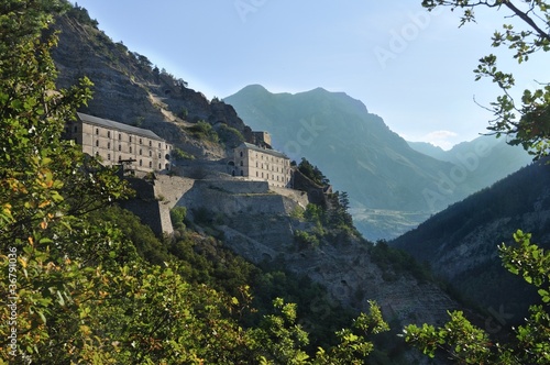 Fort near the village of Saint Paul sur Ubaye, France photo