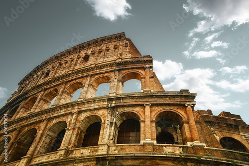 Canvas Print Ruins of the colosseum in Rome