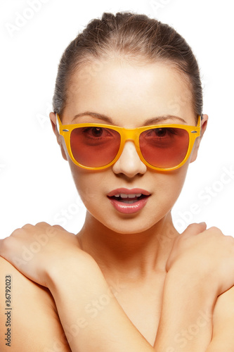 teenage girl in shades