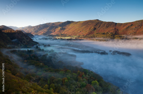 Borrowdale Valley in the mist