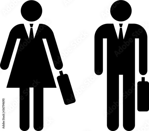 pictogramas de personas vestidas para ir al trabajo