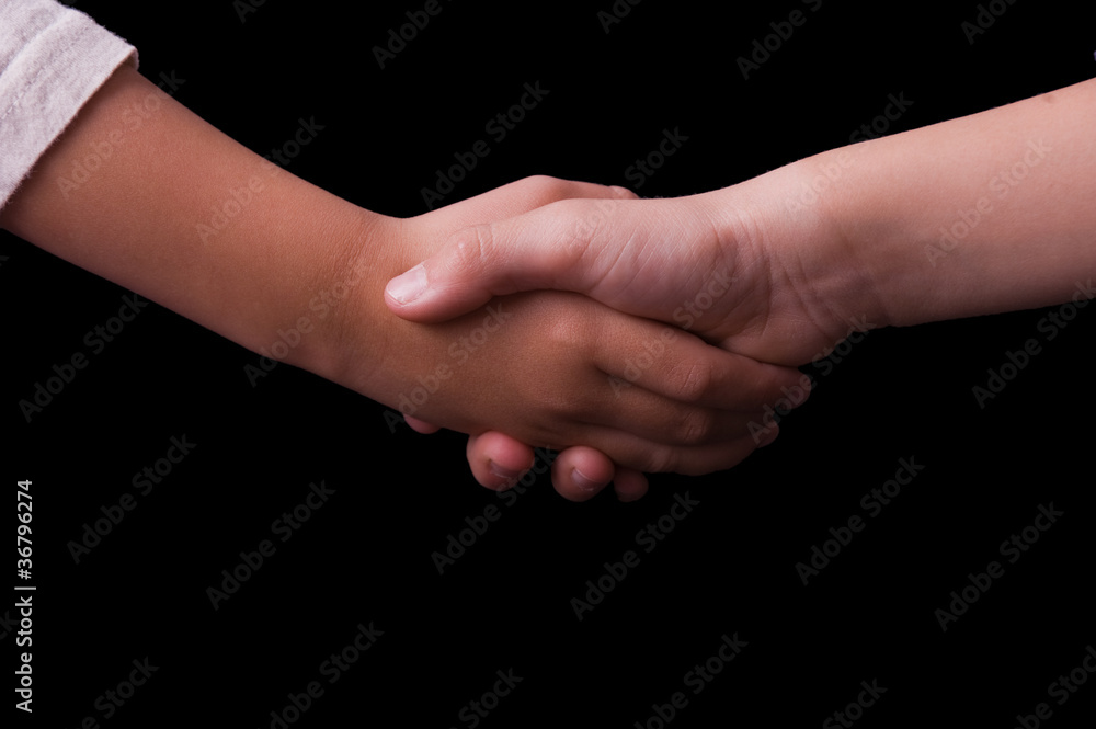 Children shaking hands Children shaking hands