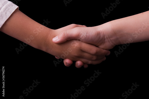 Children shaking hands