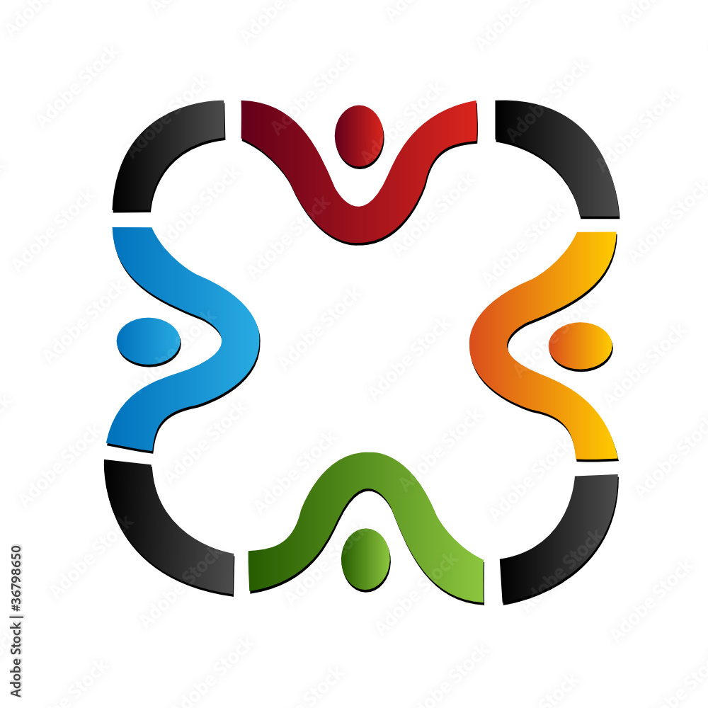 Teamwork people logo