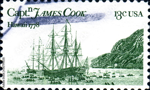 Capitain James Cook. Hawai 1778. Us Postage. photo