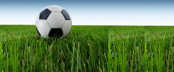 Papier peint photo Football Composition graphique aux couleurs du foot  © puckillustrations